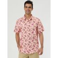 thumbnail image 3 of INSPIRE CHIC Men's Short Sleeve Button Front Beach Hawaiian Shirt, 3 of 6