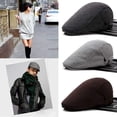 thumbnail image 3 of Zhuge Gorro de algodón ajustable para conducir, estilo taxista, estilo Gatsby, para hombre, para invierno, 3 of 4