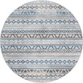 thumbnail image 2 of Addison Rugs Dream Shag Premium Machine Washable Transitional Tribal, Diamond Gray Round Rug, 8' x 8', 2 of 8
