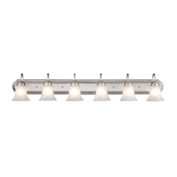 4286-SN Millennium Lighting 6 Light Bath Vanity-8.5 Inch Tall and 48 Inch Wide