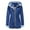Blue, variant on Virmaxy Women's Rain Coat Solid Colour Detachable Full Zip Hoodie Lapel Loose Fit Winter Coat Outdoor Walking Windproof Waterproof Casual Jacket Olive green M
