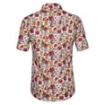 thumbnail image 2 of Lars Amadeus Men's Shirts Short Sleeve Floral Print Point Collar Hawaiian Shirt, 2 of 6