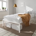 thumbnail image 2 of Amolife Heavy Duty Twin-XL Size 14" Metal Platform Bed Frame with Ample Under Bed Storage Space, White, 2 of 8