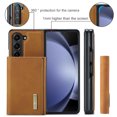 thumbnail image 6 of Compatible with Samsung Galaxy Z Fold 6 Removable 2 in 1 Wallet Case,Retro Premium PU Leather Cell Phone Back Cover Magnetic Detachable Trifold Wallet Credit Card Cash Holder Kickstand Case,Brown, 6 of 12