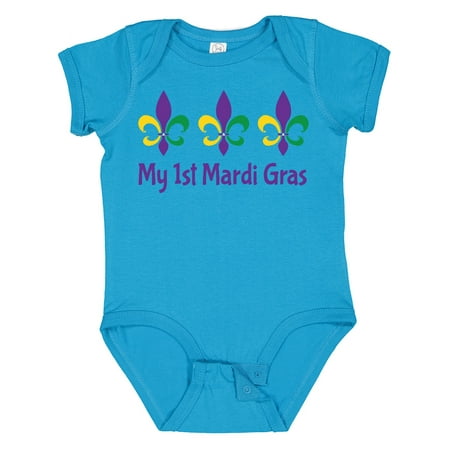

Inktastic My 1st Mardi Gras Fleur De Lis Gift Baby Boy or Baby Girl Bodysuit