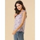 thumbnail image 4 of INSPIRE CHIC Blusa floral sin mangas de gasa con correa de decoración de pajarita sin mangas para mujer Lavanda L, 4 of 6