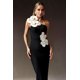 thumbnail image 2 of Vestido Bellabarnetten Jane Flowers con abertura alta en un solo hombro, 2 of 5