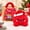 Red/White, variant on Giant Dumpling Pillow Christmas Bao Plush Stuffed Dumpling Pillow, Soft Giant Steamed Bun Squishy Toy, Cozy Christmas Decorations, 1 Pc
