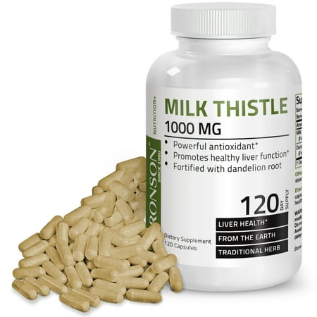 Milk Thistle 1000mg (Silymarin Marianum) with Dandelion Root High Potency Liver Health Support, 120