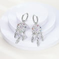 thumbnail image 6 of MULA Hoop Earring for Women S925 Sterling Silver Cubic Zirconia Shinning Dreamcatcher Earring Gifts, 6 of 6