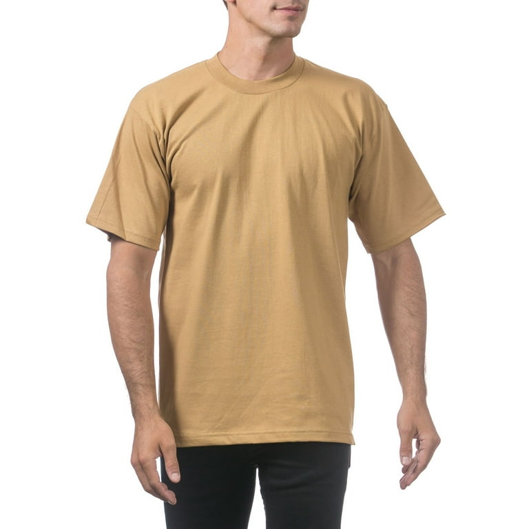TOP PRO Men's Extra Soft Combed Cotton Short Sleeve Crewneck Tee T-Shirts  (1 Pack) (S, CHA.H) : : Clothing, Shoes & Accessories
