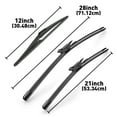 thumbnail image 2 of Windshield Wiper Blades 28"+21"+12" Replacement for Mercedes-Benz GL550 2008-2012, Mercedes-Benz ML320 2007-2009, 2 of 9