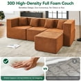thumbnail image 6 of BEHOST 102.5" Modular Sectional Sofa for Apartment, L Shaped Living Room Couch, No Assembly Required, Rust Red, 6 of 9