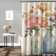thumbnail image 2 of Creowell Flowers Pretty Shower Curtain 100% Polyester Fiber Bathroom Decor Set with Hooks 60x72, 2 of 7
