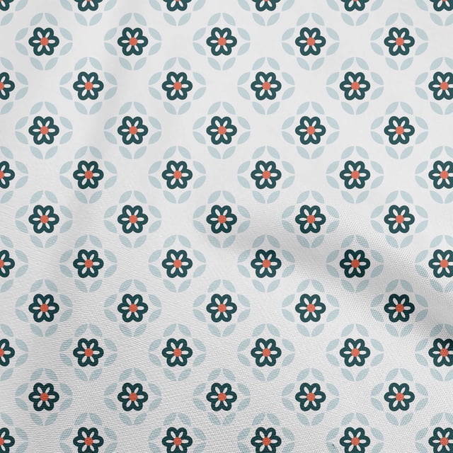 oneOone Cotton Poplin Dark Green Fabric Block Craft Projects Decor Fabric Printed By The Yard 56 Inch Wide-3W