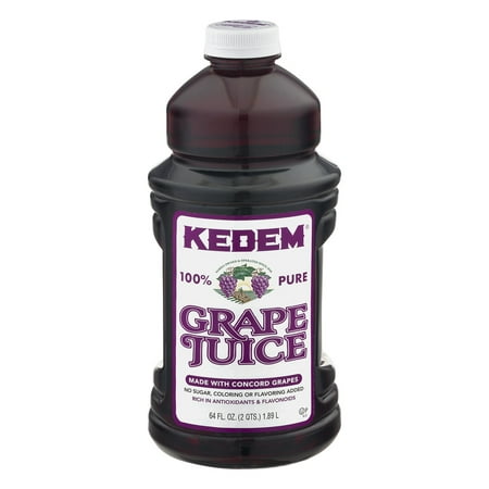 (2 Bottles) Kedem 100% Grape Juice, 64 Fl Oz