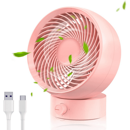 

USB Desk Fans Cooling Fan Computer Removable front cover Mini Personal Fan Quiet for Home Office Car Outdoor Travel Table Fan USB Rechargeable Speed Adjustable Desktop Fan Upgraded 180°Rotation