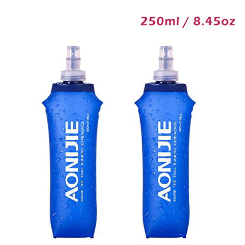 Sport Running Water Bottles BPA-Free Leak Proof-Pack 2 for Hydration Vest Or Belt Ideal for Running Hiking Cycling 