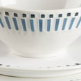 thumbnail image 4 of Oneida Artisanal Stripe 12-Piece White Dishwasher Safe Stoneware Dinnerware Set with Dinner Plates, Accent Plates and All-Purpose Bowls (Service for 4), 4 of 6