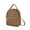 Brown, variant on Leather Backpack Cute Casual Daypack Zippered Pockets Crossbody Convertible Shouider Bags