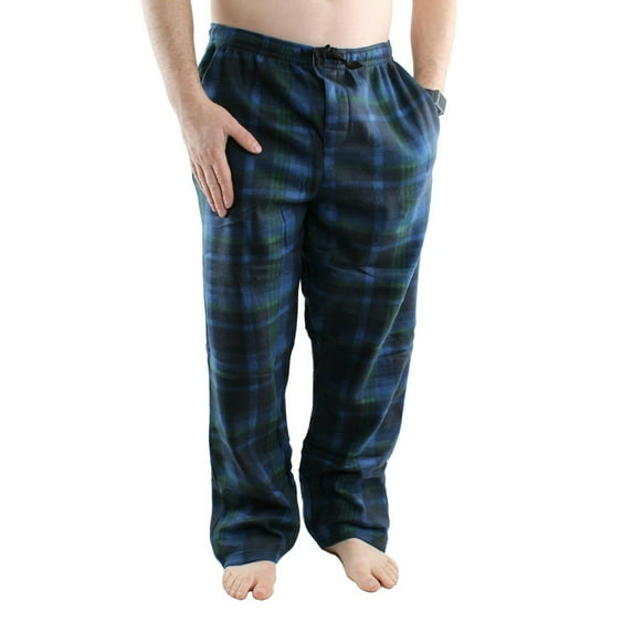 Comfy Lifestyle Men's Plaid Fleece Soft Warm Pajama Pants Lounge Bottoms Sleepwear
