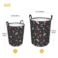 thumbnail image 3 of Balery Forest Flora and Insects Cesta de ropa redonda con asas, impermeable, independiente, para ropa, juguetes, dormitorio y familia-Small, 3 of 6