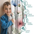 thumbnail image 3 of Blackout Kids Curtains,Floral Watercolor Painting Childrens Insulated Curtains Set Of 2,Bedroom Essentials,Toddler Room Decor 42x54in(106x137cm), 3 of 4