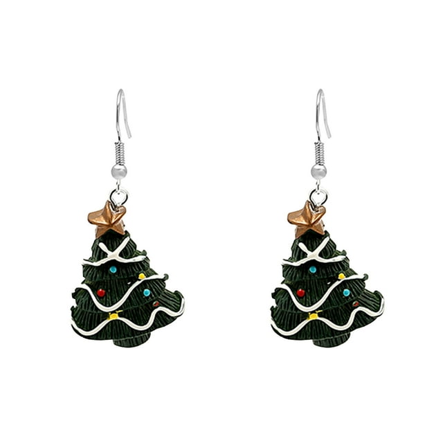 Pendientes de Navidad de alce de Papá Noel de color aceite de goteo de dibujos animados Wmkox8yi sjalhkljlk4485