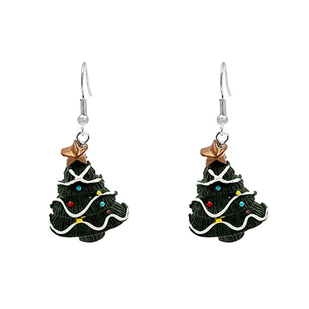 Pendientes de Navidad de alce de Papá Noel de color aceite de goteo de dibujos animados Wmkox8yi sjalhkljlk4485