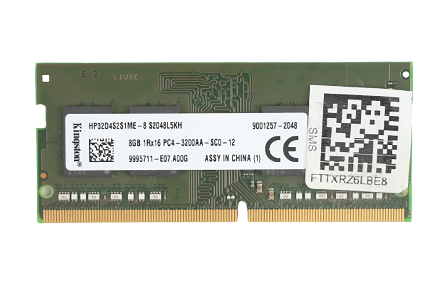 Ombord Forføre død Kingston 8GB DDR4 3200MHz 1RX16 PC4-3200AA 260P 1.2V SODIMM Laptop Memory  HP32D4S2S1ME-8 - Walmart.com