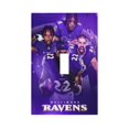 thumbnail image 1 of Panel de interruptores de pared con marco romano de cuero individual Ravens Switching Lights, interruptor de luz individual, doble o con tirador, 1 of 8