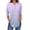 Purple, variant on Long Sleeve Shirts For Women Summer Neck Casual Print Henley 3/4 Sleeve Womens Blouses