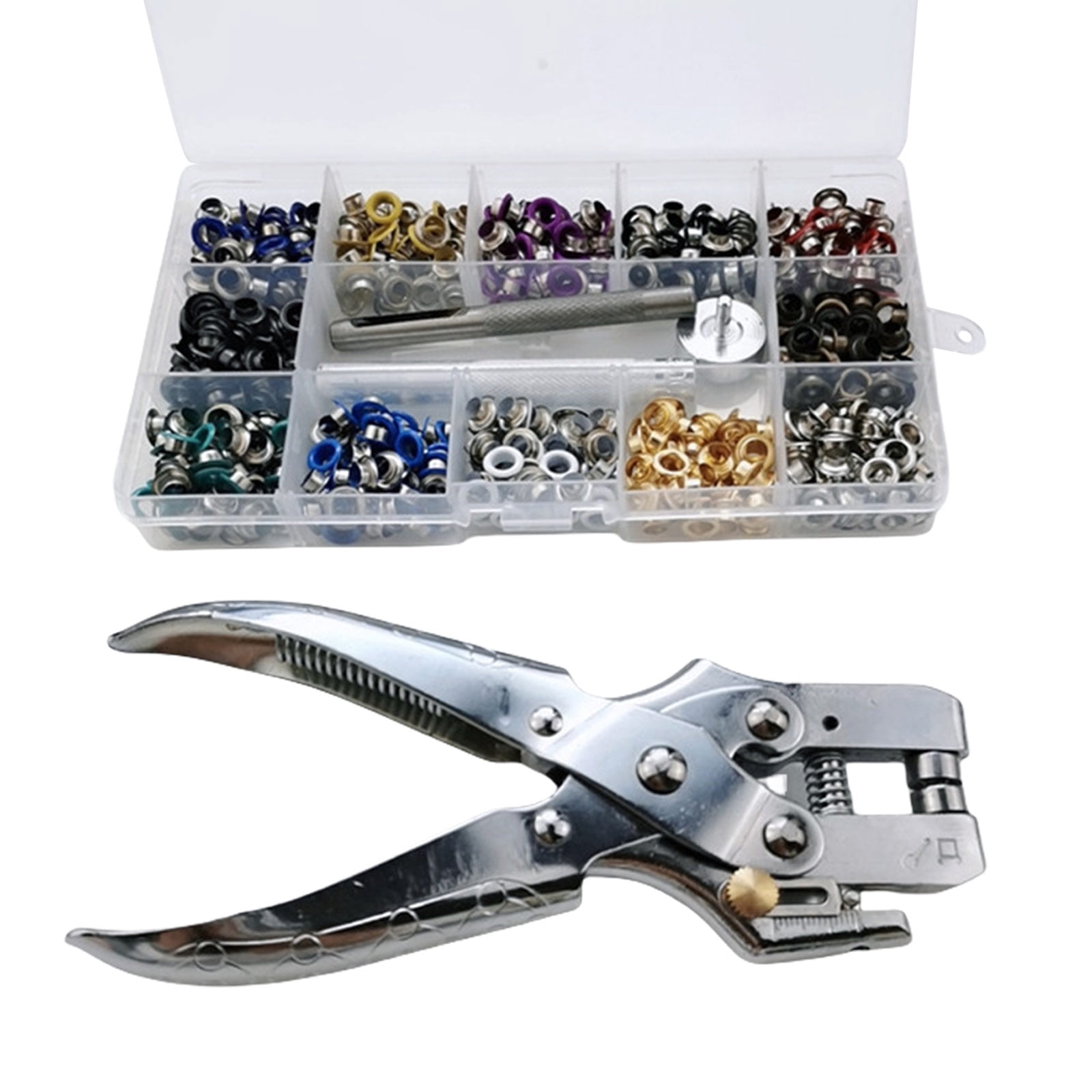 700x Eyelet Set 12 Colors Eyelet Pliers Set with Installation Tool Grommet Tool Set Metal Eyelets for Leather Fabric