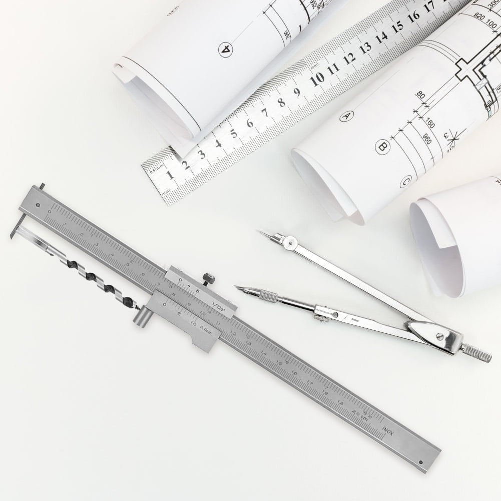 0-200mm Stainless Steel Vernier Caliper Anti-Impact Marking Vernier Caliper for Scribing Measurement 0-200mm Stainless Steel Vernier Caliper Anti-Impact Marking Vernier Caliper for Scribing Measurement