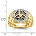 thumbnail image 3 of Solid 14k Yellow Gold Men's and Onyx Diamond Ring Band Size 9 (.02 cttw.), 3 of 6