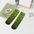 thumbnail image 7 of Pofeuu Green Glitter Sparkle Print 30cm Socks, Adult Running Hiking Socks for Youth and Adult, 7 of 7
