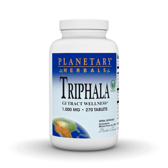 Planetary Herbals Triphala, GI Tract Wellness* 1000mg - 270 Tablet