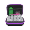 thumbnail image 1 of Caja de almacenamiento de botellas Bolsa de botella de 10 ml de punto de cruz 15 rejillas Contenedor de viaje de aceite esencial EVA, morado Guardurnaity HA004216-04, 1 of 7