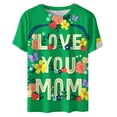thumbnail image 4 of Camiseta informal para mujer, blusa estampada con cuello redondo y manga corta, Tops OAVQHLG3B Store  lin121212, 4 of 4