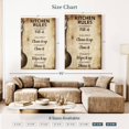 thumbnail image 3 of Elephant Stock Kitchen Rules Wall Art - Vertical Canvas Wall Art - Kitchen Wall Decor - Inspirational And Typography Canvas - Beige And Brown Decor - 32" x 48", 3 of 4