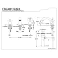 thumbnail image 2 of Fauceture FSC4688ZX Robinet de Lavabo à Large Diffusion de 8 Po avec Pop-Up, Nickel Brossé, 2 of 2