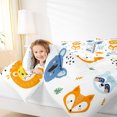 thumbnail image 6 of Manfei Teens Fox Lion Full Size Comforter Sets, Plant Botanical Bedding Comforter Set, Cartoon Wildlife Animal Reversible Bedding Sets, Breathable Home Decor, 3 Pieces, 6 of 9