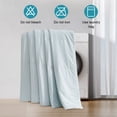 thumbnail image 5 of Kelnaro Throw 50"x60" Cooling Comforter, Ultra Soft Lightweight Ice Breathable Summer Blanket, Aqua Blue, 5 of 6