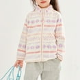thumbnail image 2 of Girl Fleece Jacket Cute Print Zip Up Long Sleeve Fuzzy Jacket Girls Jacket 9-10 Years, 2 of 9