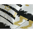 thumbnail image 4 of Ambesonne Star Quilted Bedspread Set 3 Pcs, Dots Stripes Celebration, Queen Size, Black White Yellow, 4 of 5