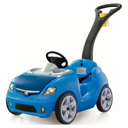 Step2 Whisper Ride II Kids Blue Push Car and Ride on Toy for Toddlers