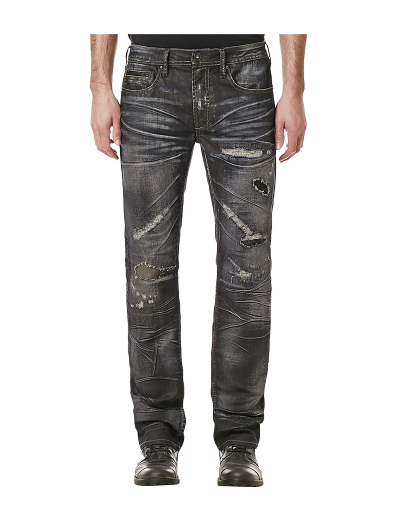 mens ripped straight jeans