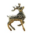 thumbnail image 3 of Par de ciervos sika de cobre macizo, pequeños adornos de joyería, artesanías de Feng Shui de la fortuna en la carretera, adornos de ciervo de cobre puro hechos a mano, 3 of 5