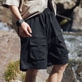 thumbnail image 4 of Cargo Pants for Men,Male Summer Slightly Cargo Shorts Cool Outdoor Quarter Pants,Cargo Shorts for Men,Mens Shorts Casual(Color:Black,Size:L), 4 of 6