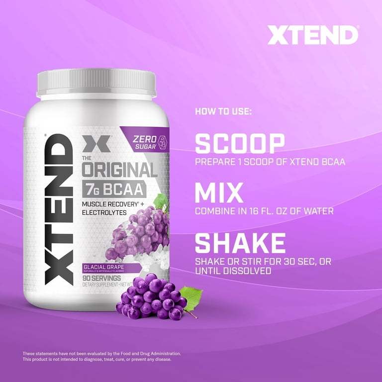xtend BCAA グレープ Amazon.com: Xtend Original BCAA Powder, 7g BCAAs and 2.5g L